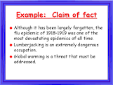 Claim of Fact essay
